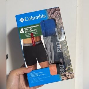 Columbia Men's Stretch Boxer Briefs - Black, Gray, Blue, Orange